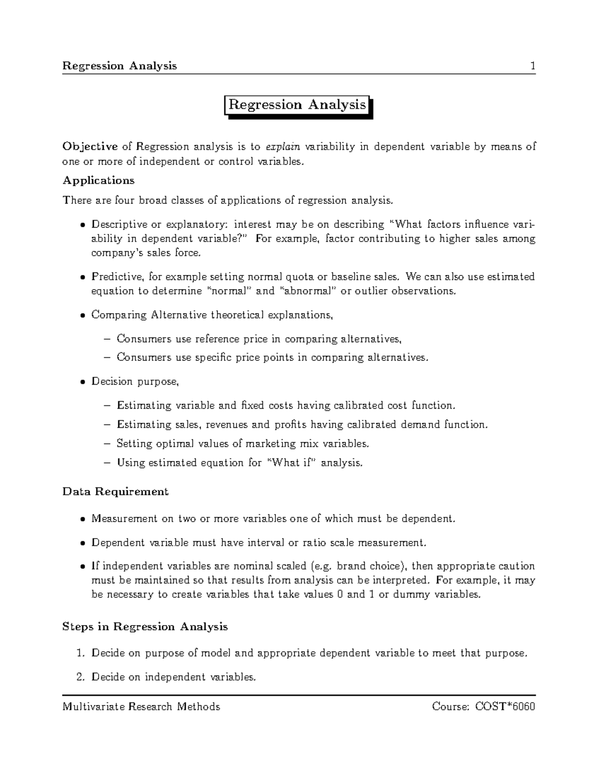 regression-applications-there-are-four-broad-classes-of-applications