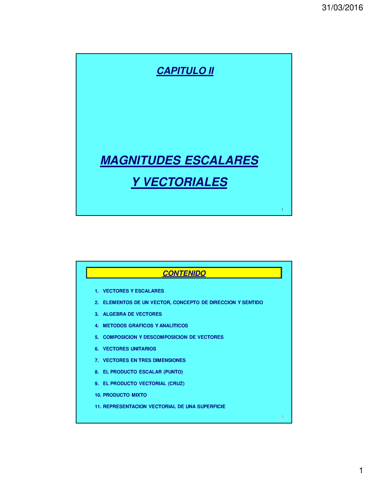 Vectores-2016 - Fisica - MAGNITUDES ESCALARES Y VECTORIALES CAPITULO II ...