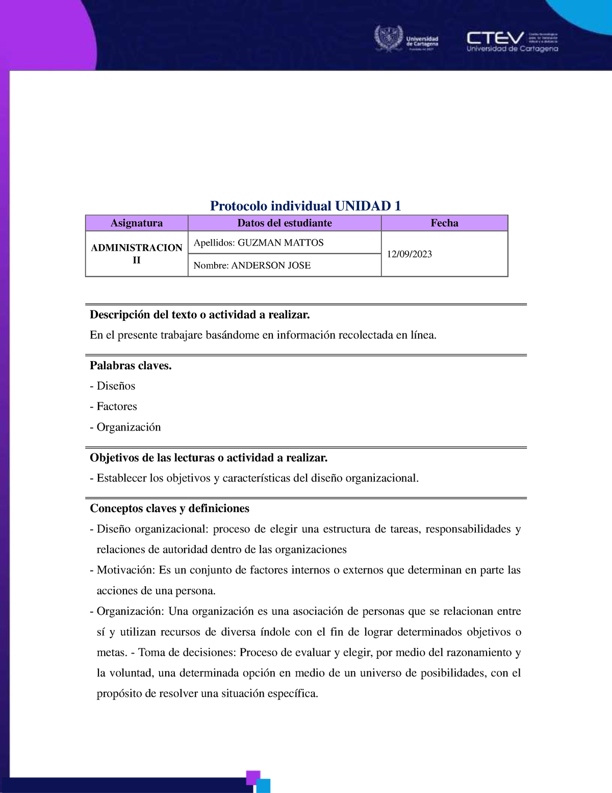 Plantilla Protocolo Individual Administracion II Unidad 1 - Protocolo ...