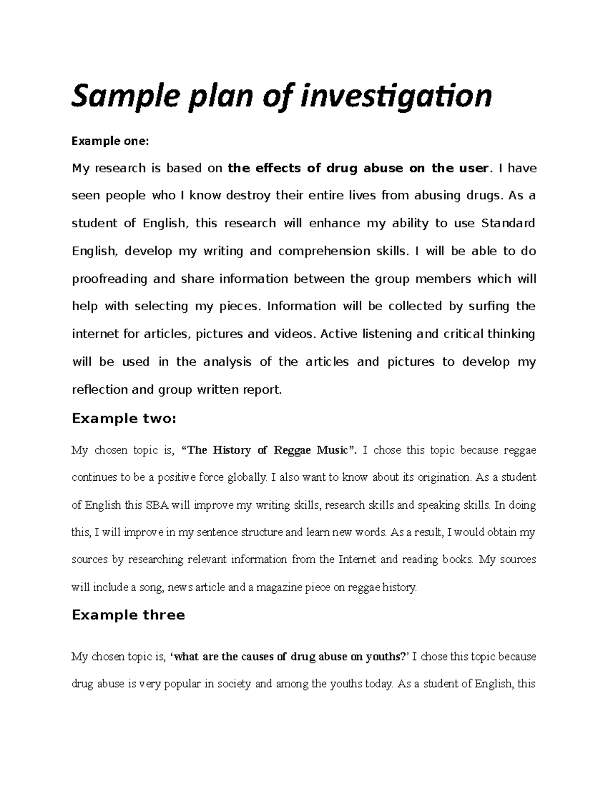 Sample Plan Of Investigation Sample Plan Of Investigation Example One   Thumb 1200 1553 