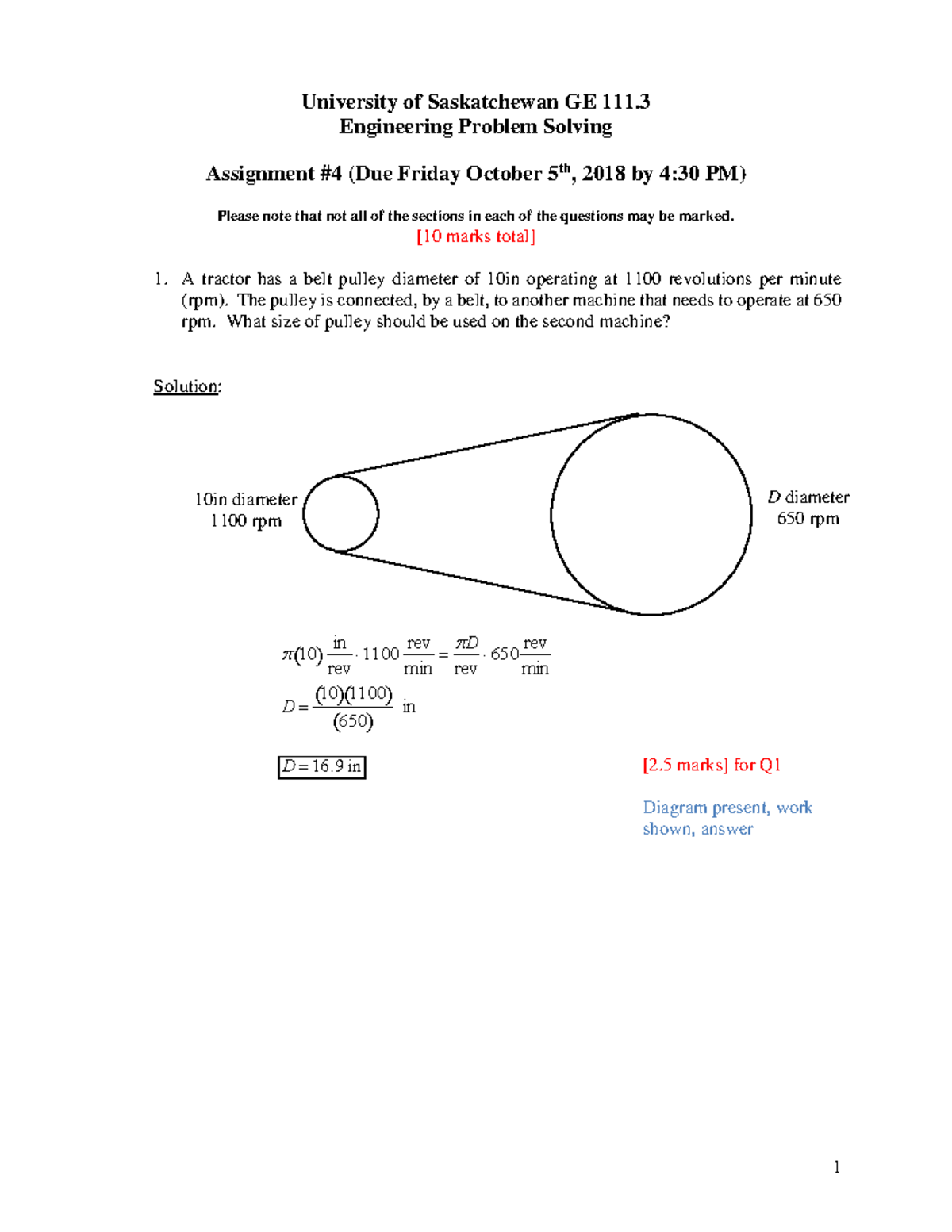 04 Assign Solution 2018 SVersion - University of Saskatchewan GE ...