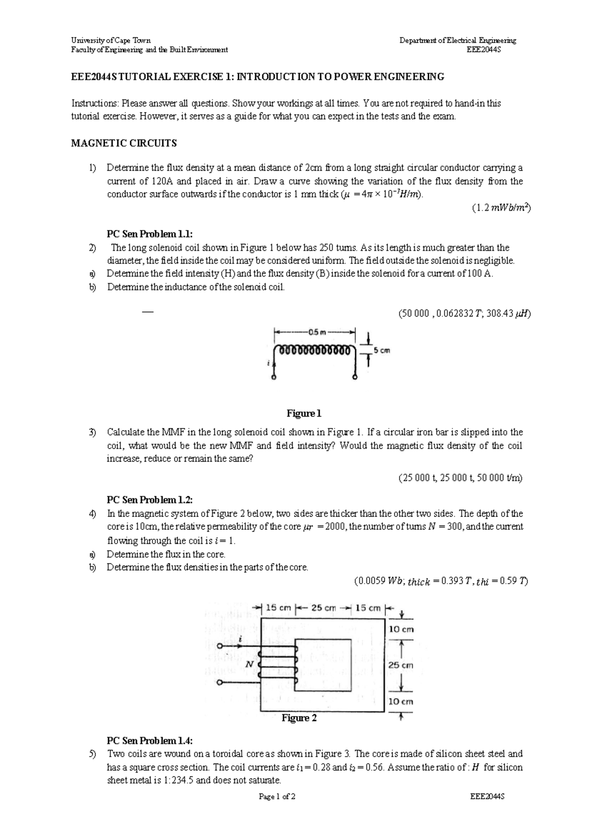 EEE2044S 2024 Tutorial 1 - University of Cape Town Faculty of ...