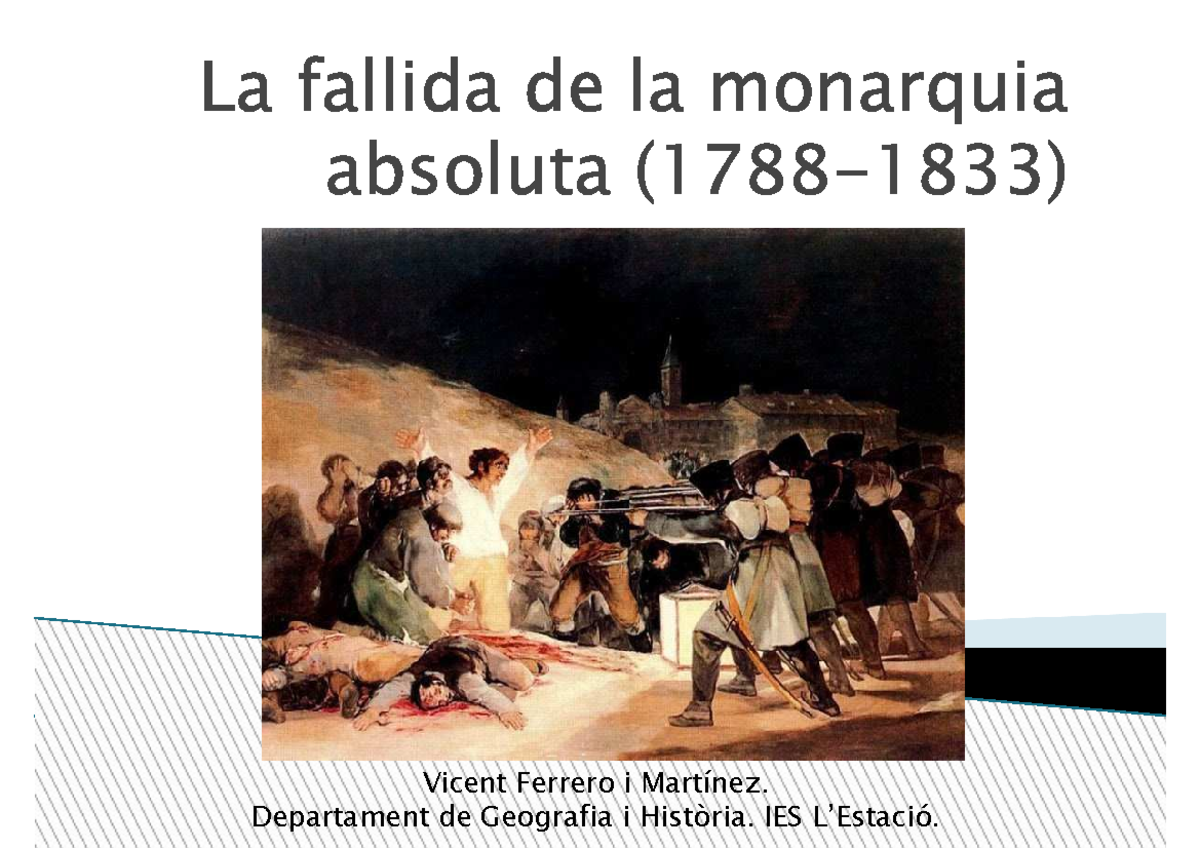 La fallida de la monarquia absoluta (1788-1833) - La fallida de la