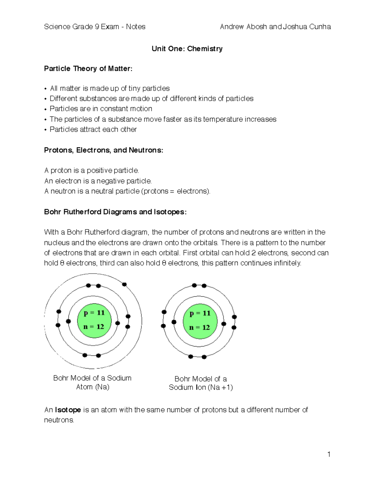 science-3467pkh-unit-one-chemistry-particle-theory-of-matter-all