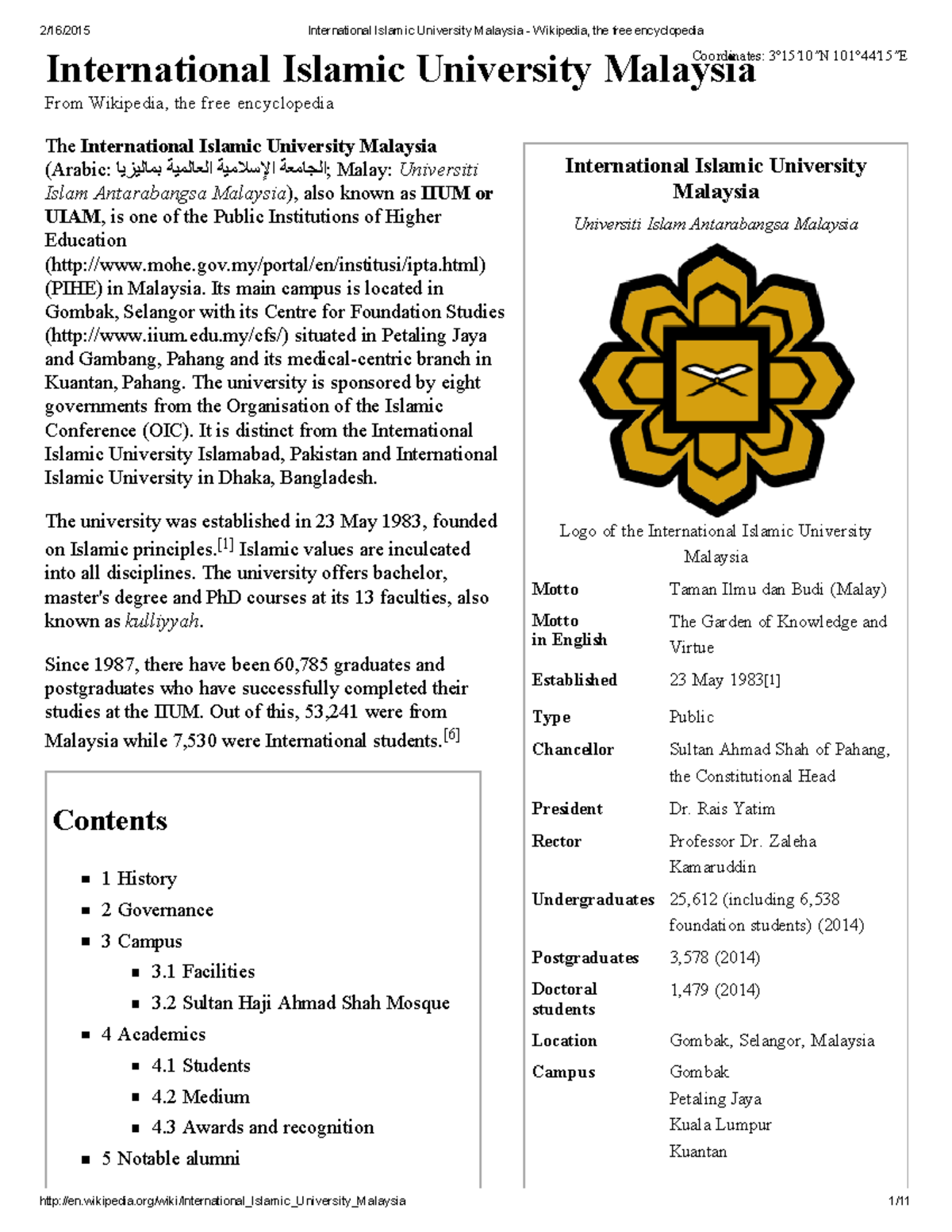 International Islamic University Malaysia - Wikipedia, the free ...