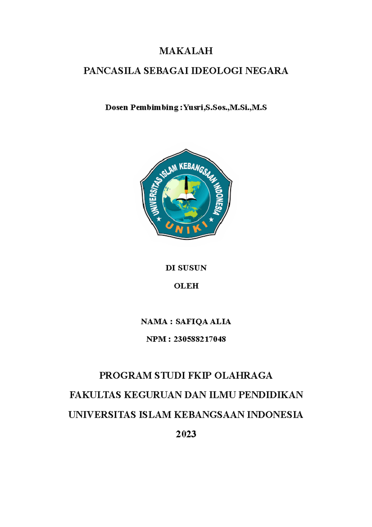 Pancasila Dalam Ilmu Negara - MAKALAH PANCASILA SEBAGAI IDEOLOGI NEGARA ...