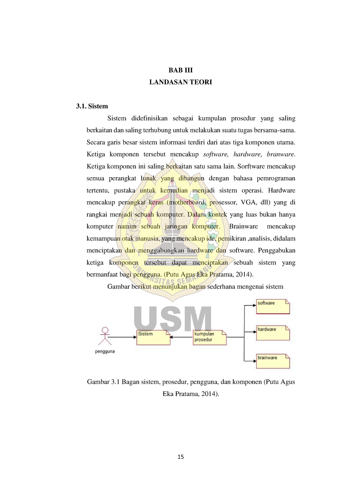 Gambar 1 - 15 BAB III LANDASAN TEORI Sistem Sistem Didefinisikan ...