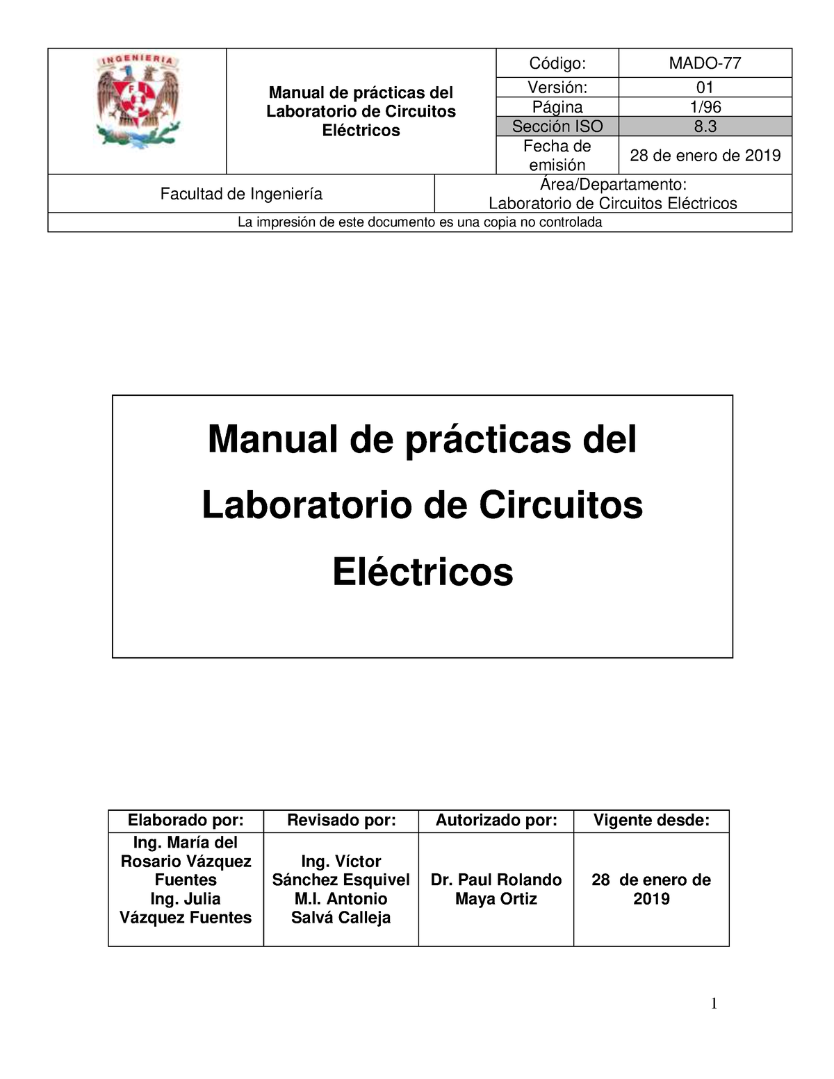 Manual Circuitos Eléctricos 2024-1 - Manual De Prácticas Del ...