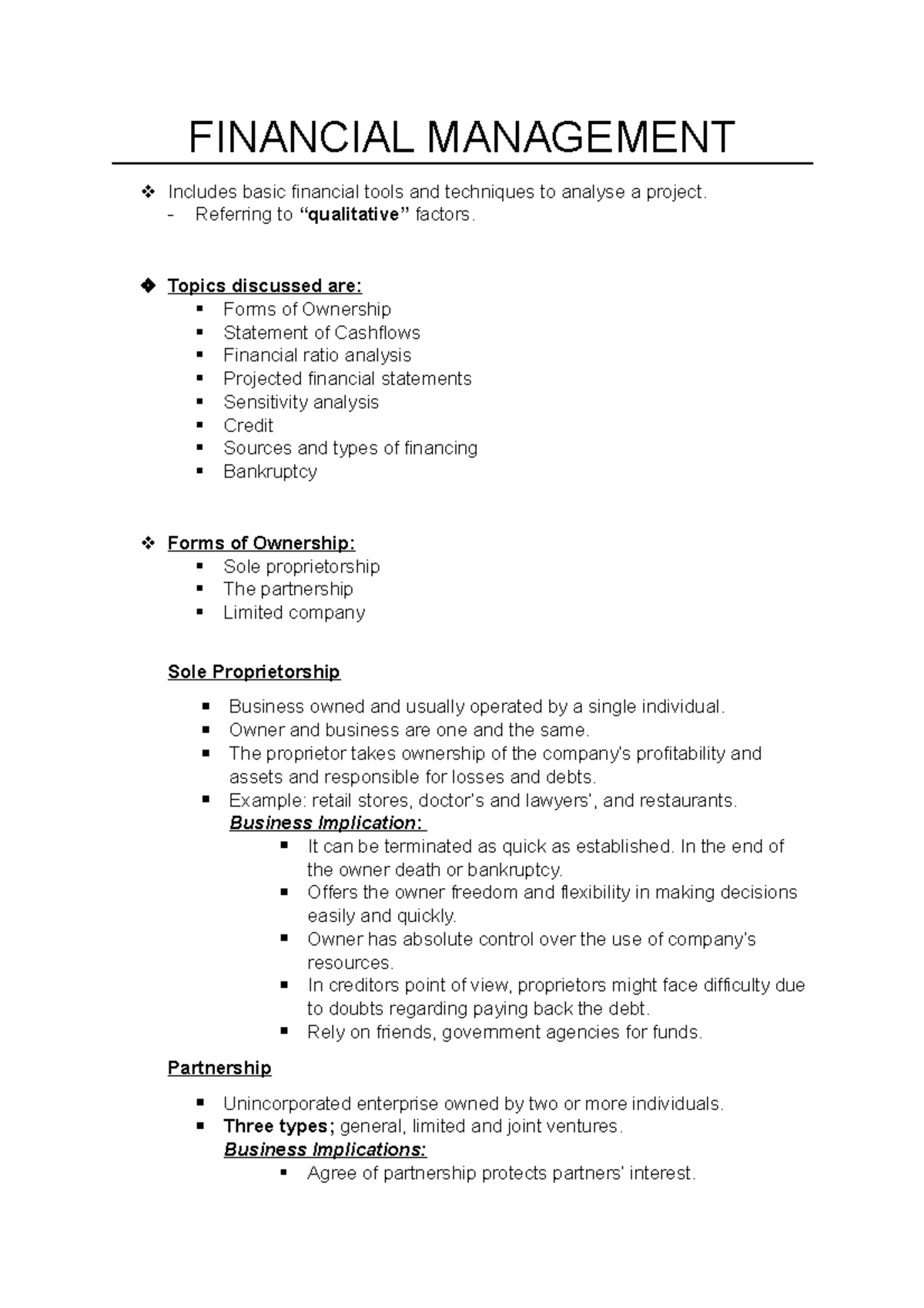 Financial Management - Types of finances - FINANCIAL MANAGEMENT ...