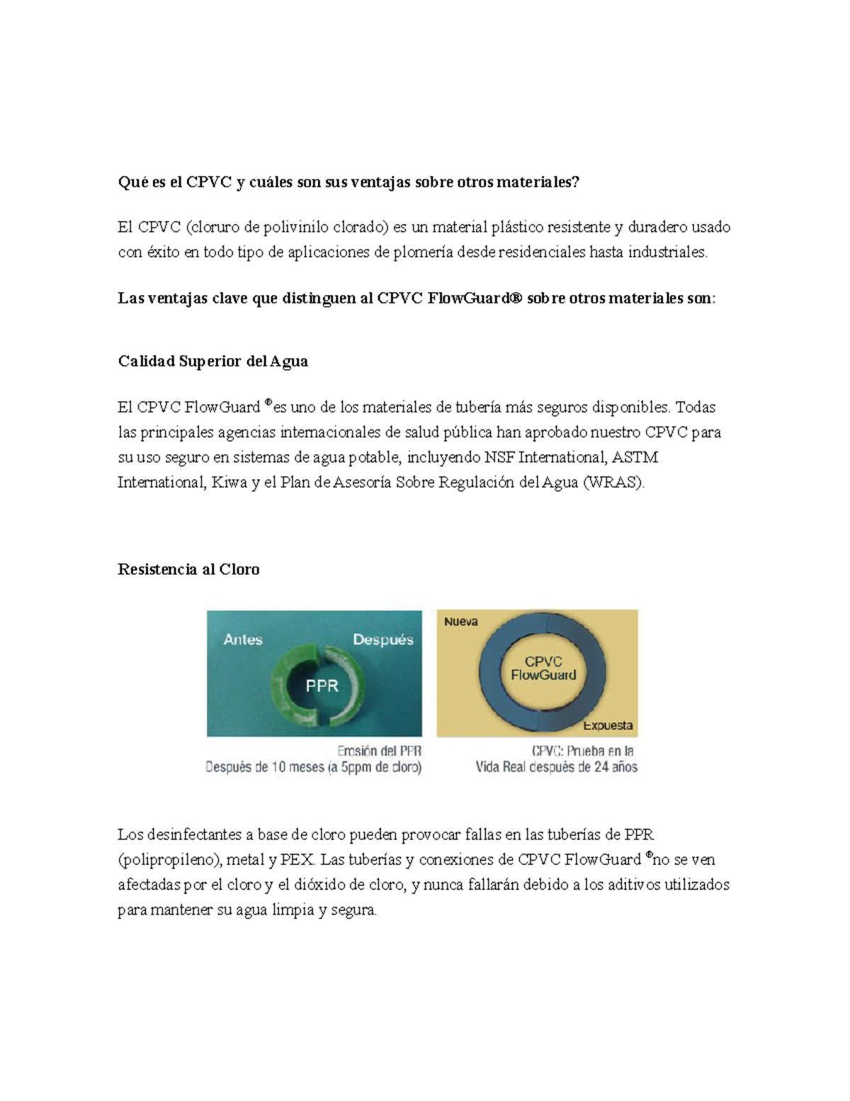 Cpvc pex Tuberias de CPVC y PEX Qué es el CPVC y cuáles son sus