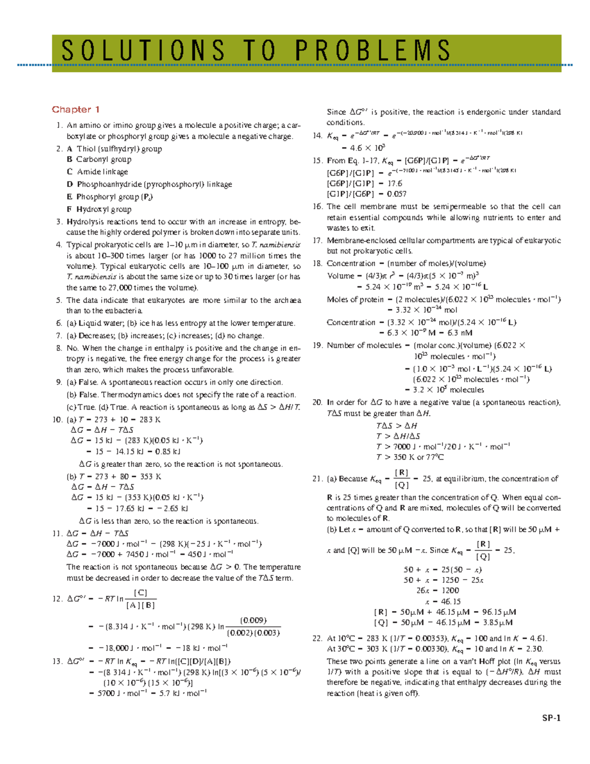 Ch End Problem Solutions Accessible - SP- S O L U T I O N S T O P R O B ...