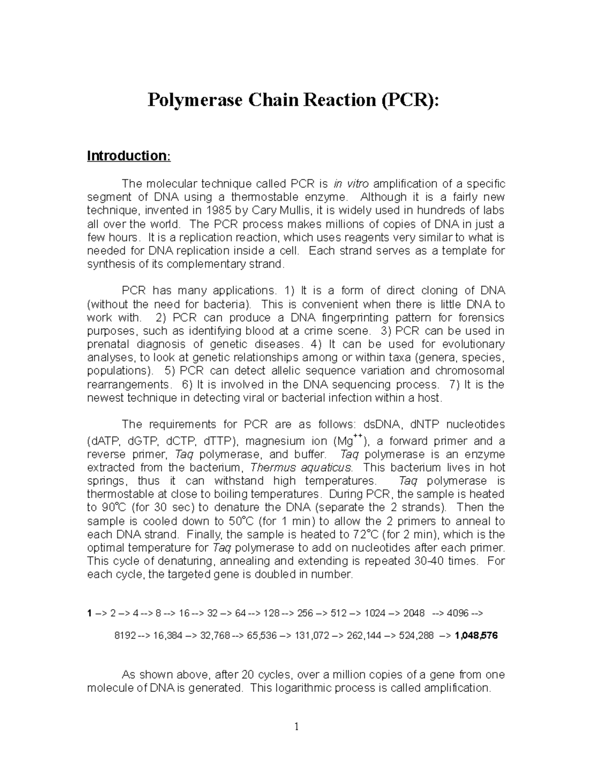 3 PCR Gel Electrophoresis Polymerase Chain Reaction PCR   Thumb 1200 1553 