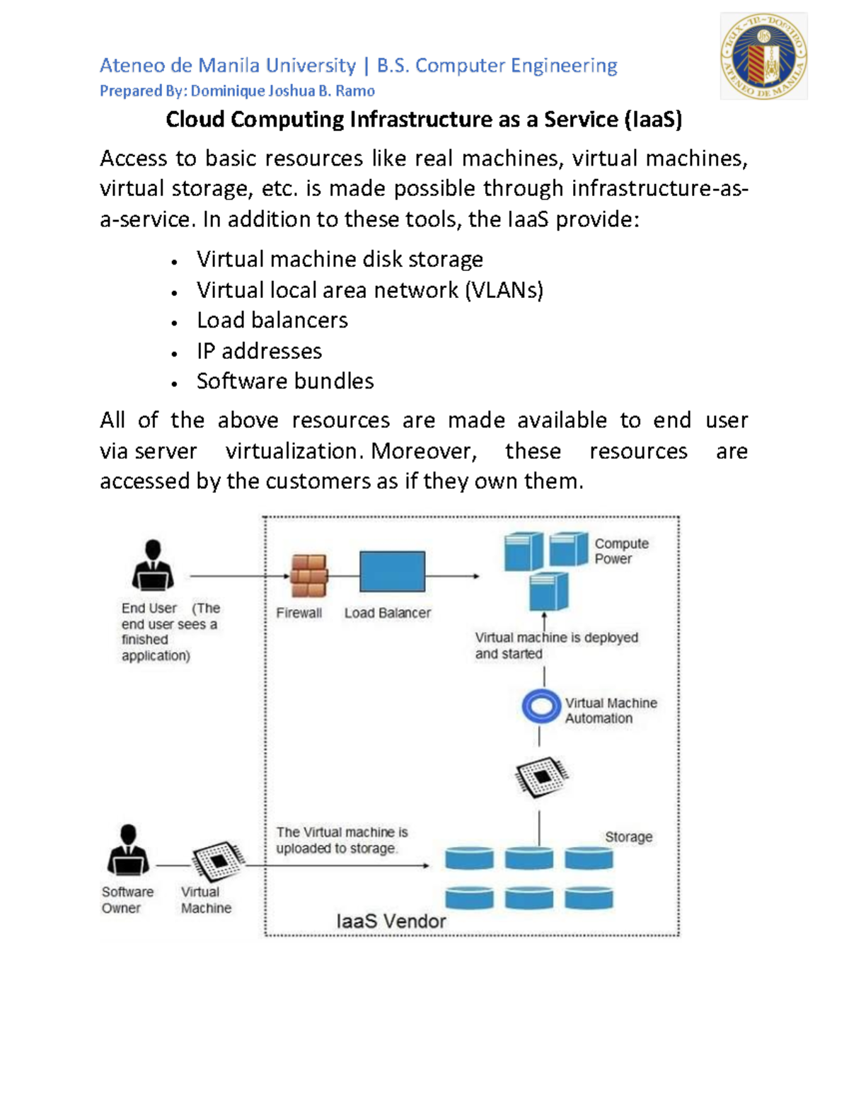 Study Guide - Cloud Computing Infrastructure as a Service (Iaa S ...