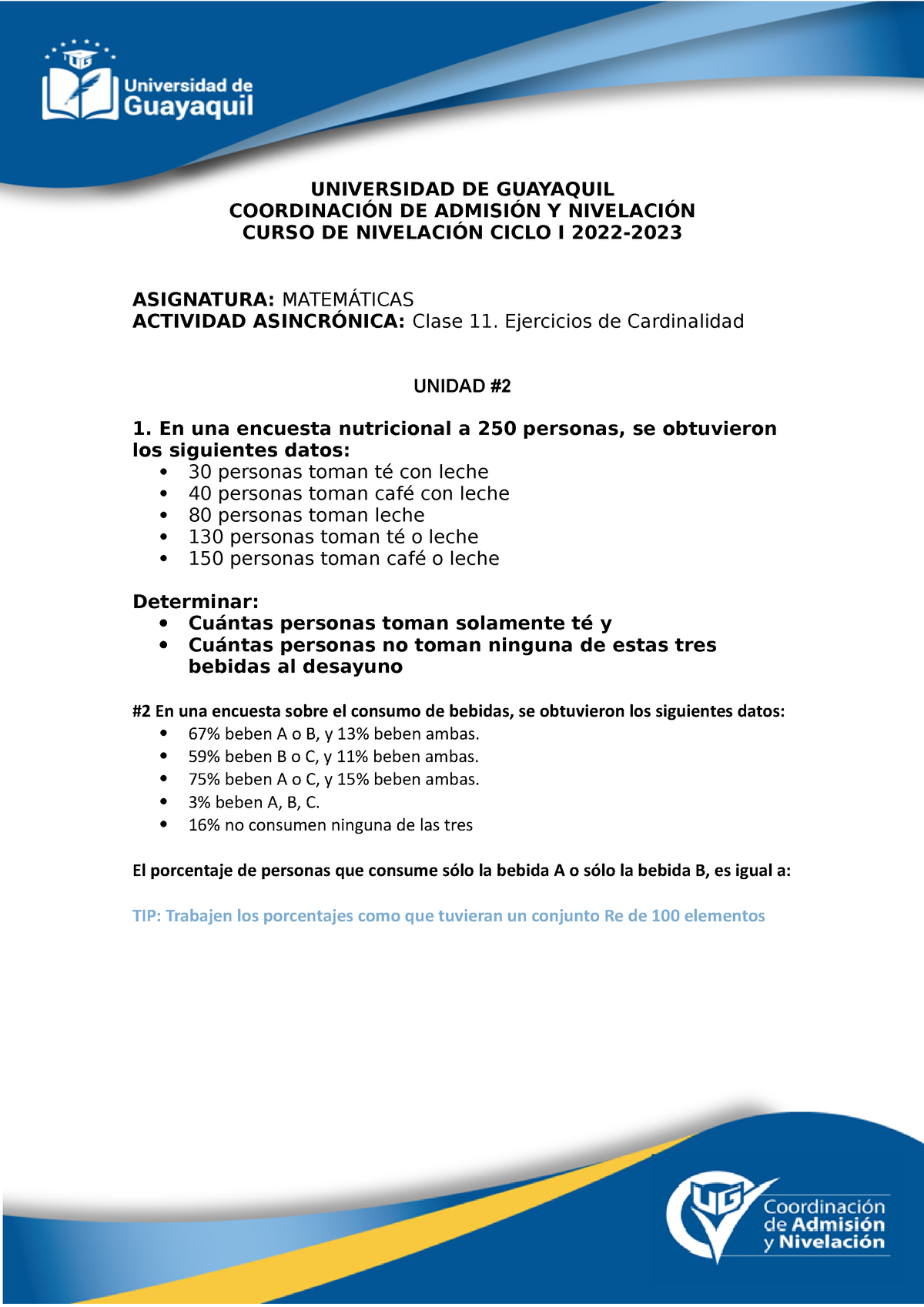 Tarea - U2 - Clase 11 - S3 - Ayuda - UNIVERSIDAD DE GUAYAQUIL ...