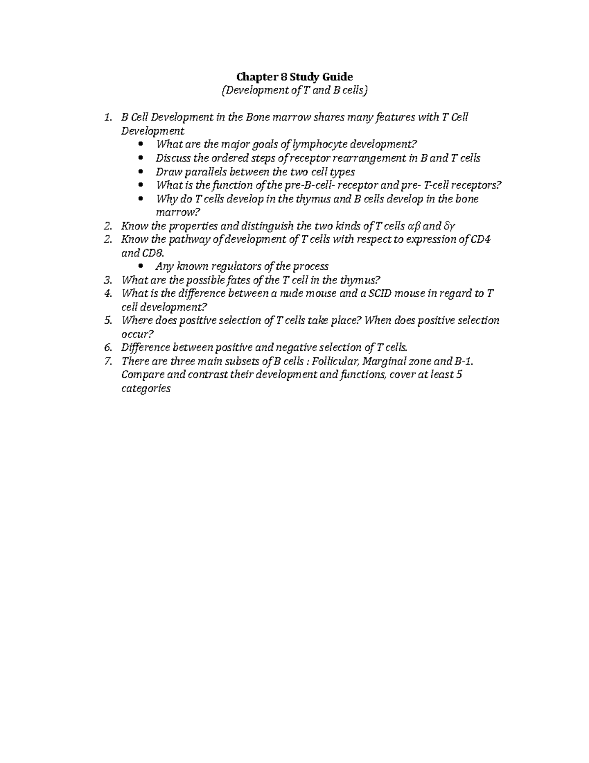 Chapter 8 Study Guide - Lecture notes 8 - Chapter 8 Study Guide ...