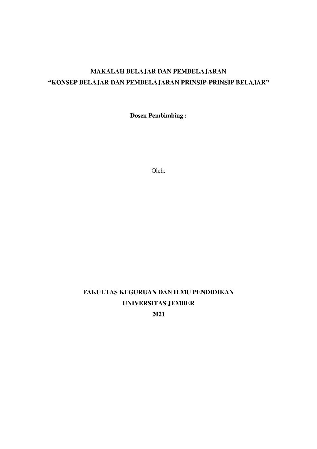 Makalah Belajar Dan Pembelajaran (Teori Belajar) - MAKALAH BELAJAR DAN ...