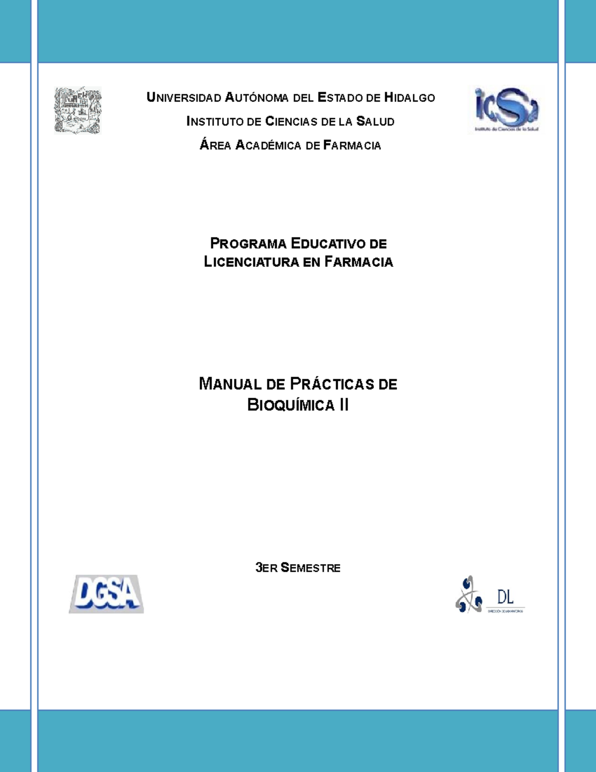 Bioqu Ã Mica II (1) - MANUAL - UNIVERSIDAD AUTÓNOMA DEL ESTADO DE ...