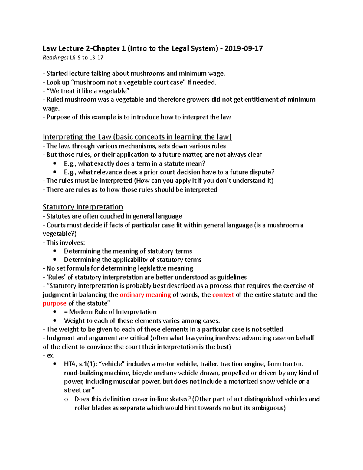 Law Lecture 2 Volunteer - Law Lecture 2-Chapter 1 (Intro to the Legal ...