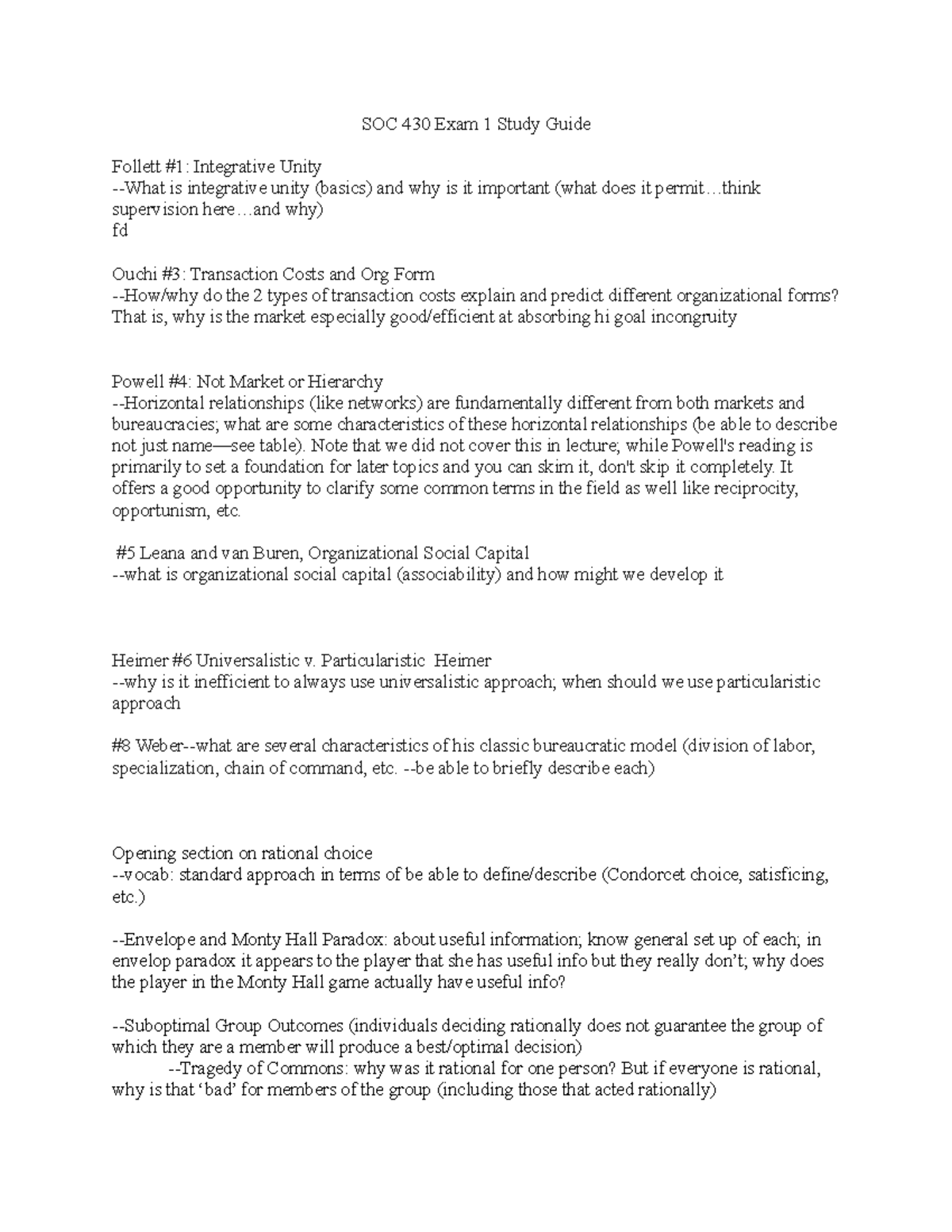 SOC 430 Exam 1 Study Guide - SOC 430 Exam 1 Study Guide Follett #1 ...