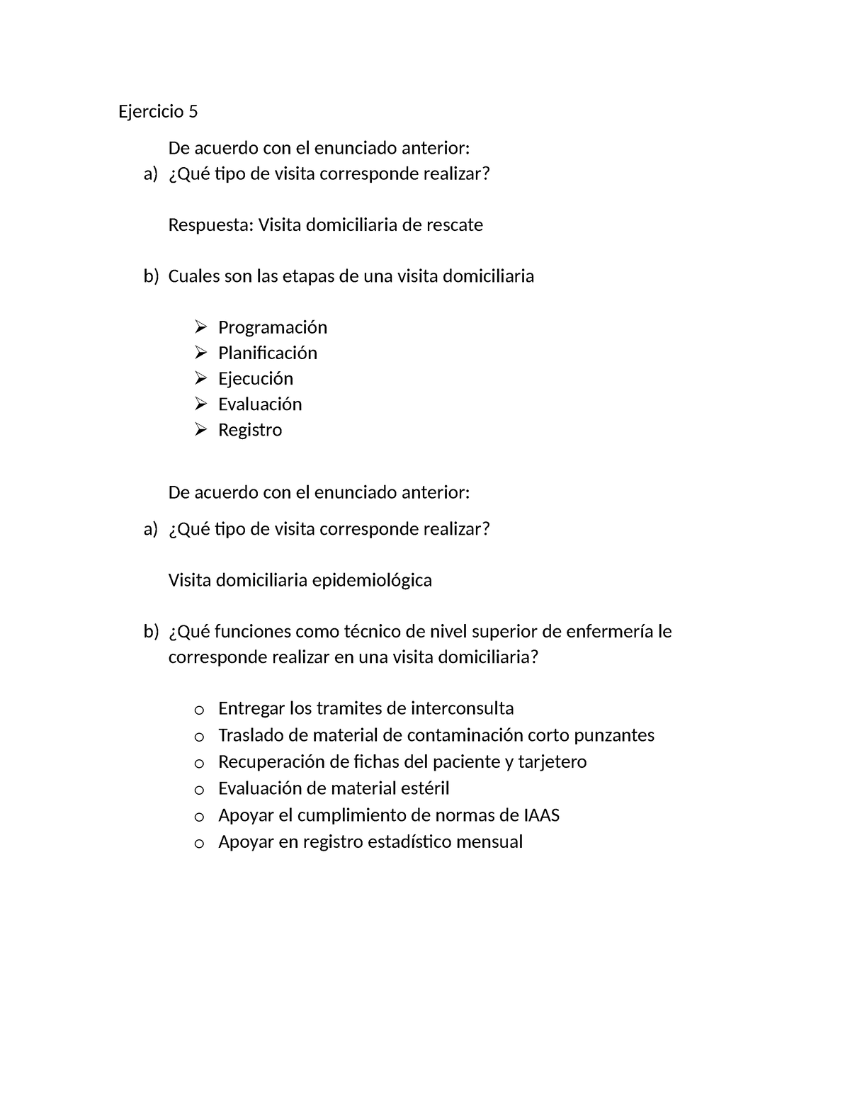 Ejercicio 5 - Respuestas Ejercicicos 5 - Ejercicio 5 De Acuerdo Con El ...