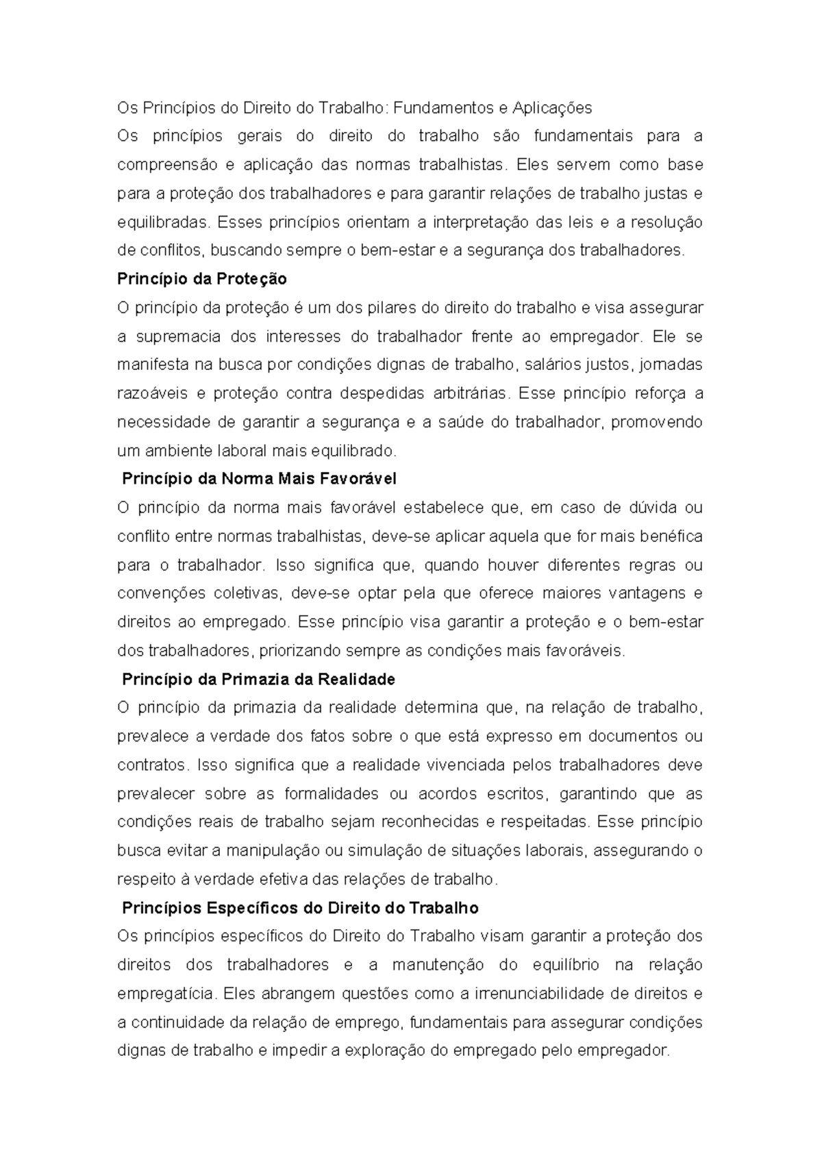 Os Princ pios Do Direito Do Trabalho Os Princ pios Do Direito Do 