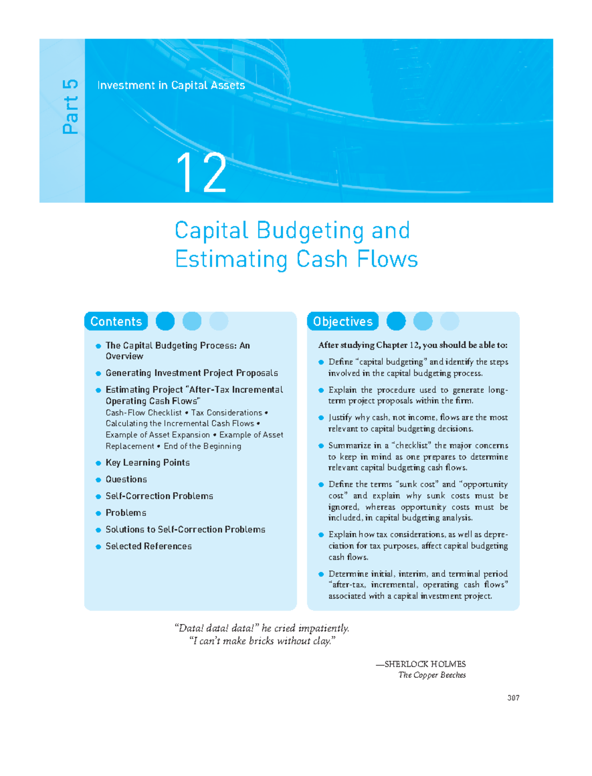 2 Capital Budgeting and Estimating Cash Flows - Part 5 Investment in ...