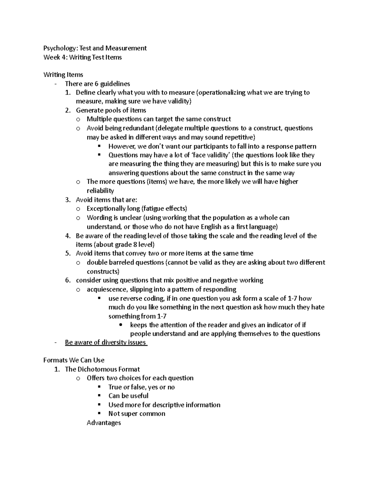 Psychology 2080 - love it - Psychology: Test and Measurement Week 4 ...