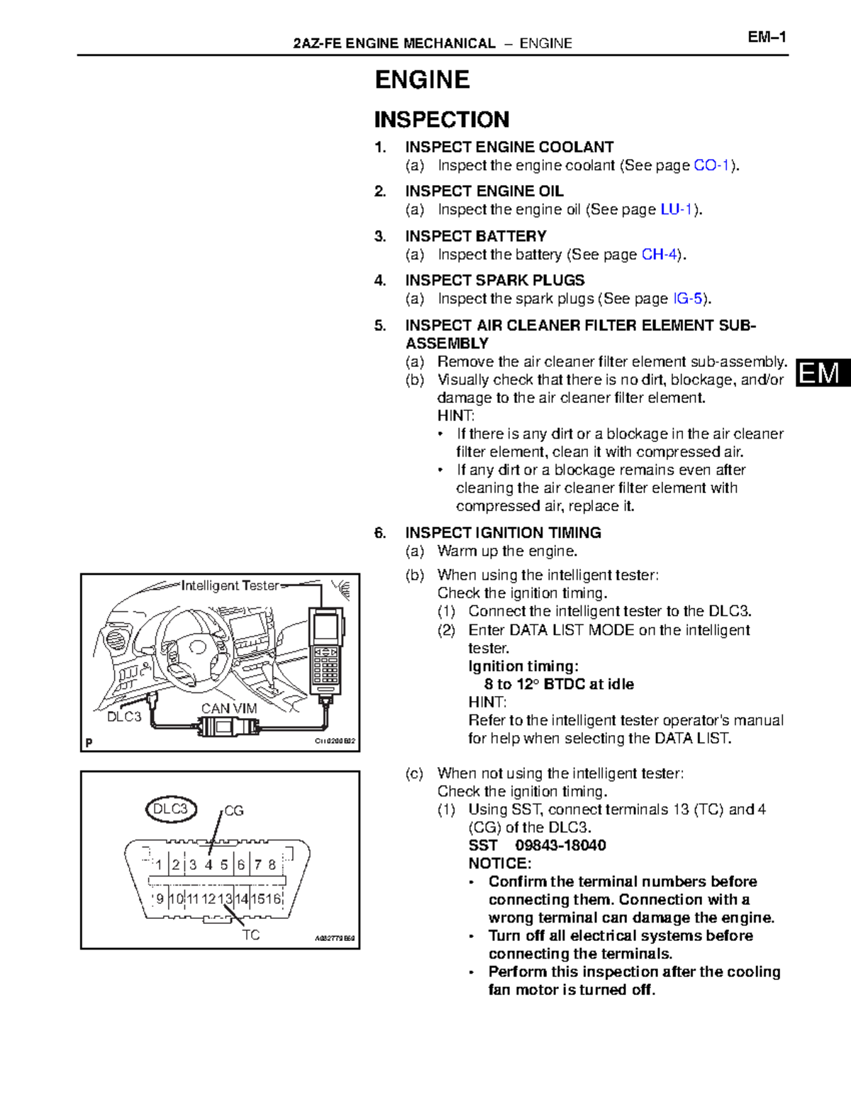 2AZFE Engine Mechanical 2AZFE ENGINE MECHANICAL ENGINE EM EM