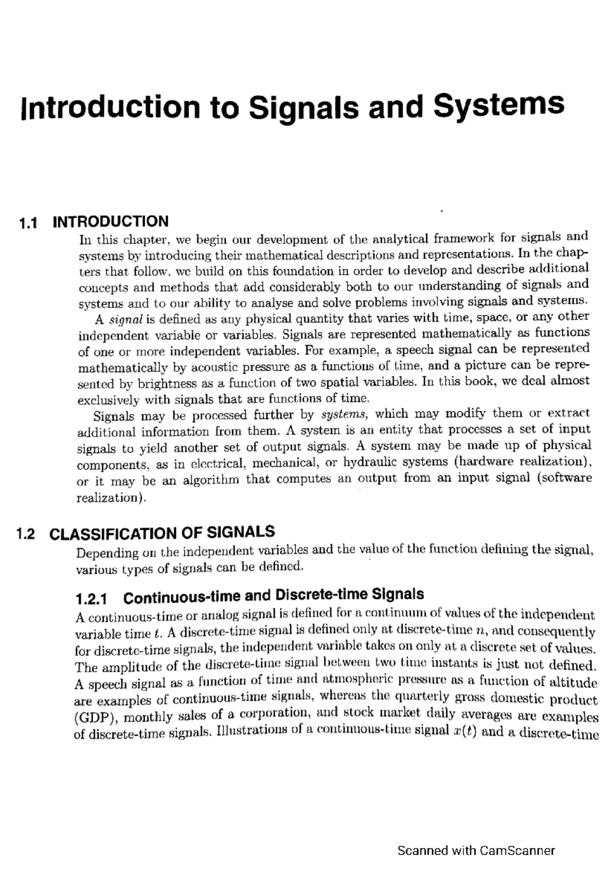 Introduction To Signals And Systems - Studocu