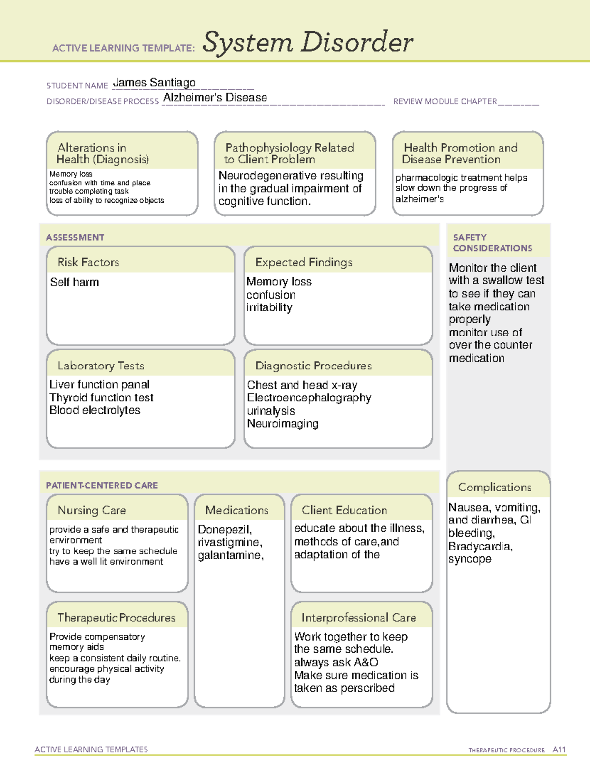 Mental health remedation Alzheimer's - ACTIVE LEARNING TEMPLATES ...