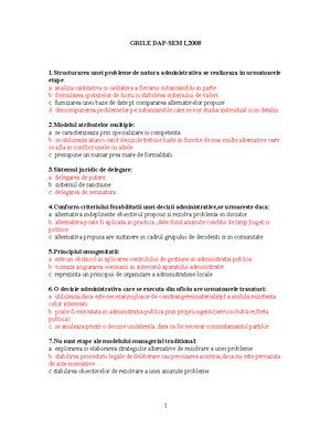 Grile TIA - Tehnologii informaționale pentru afaceri - Studocu