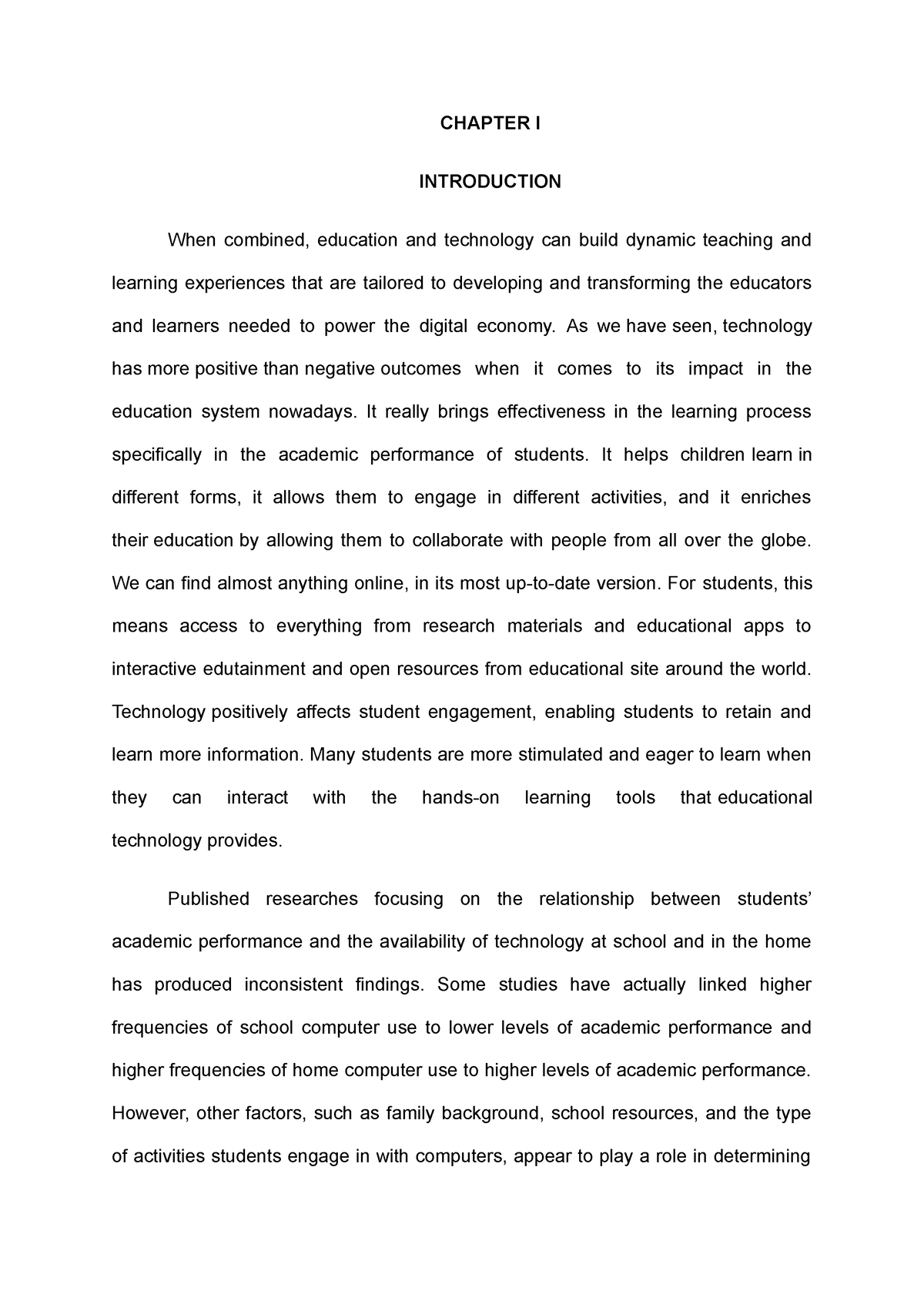 essay for practical research