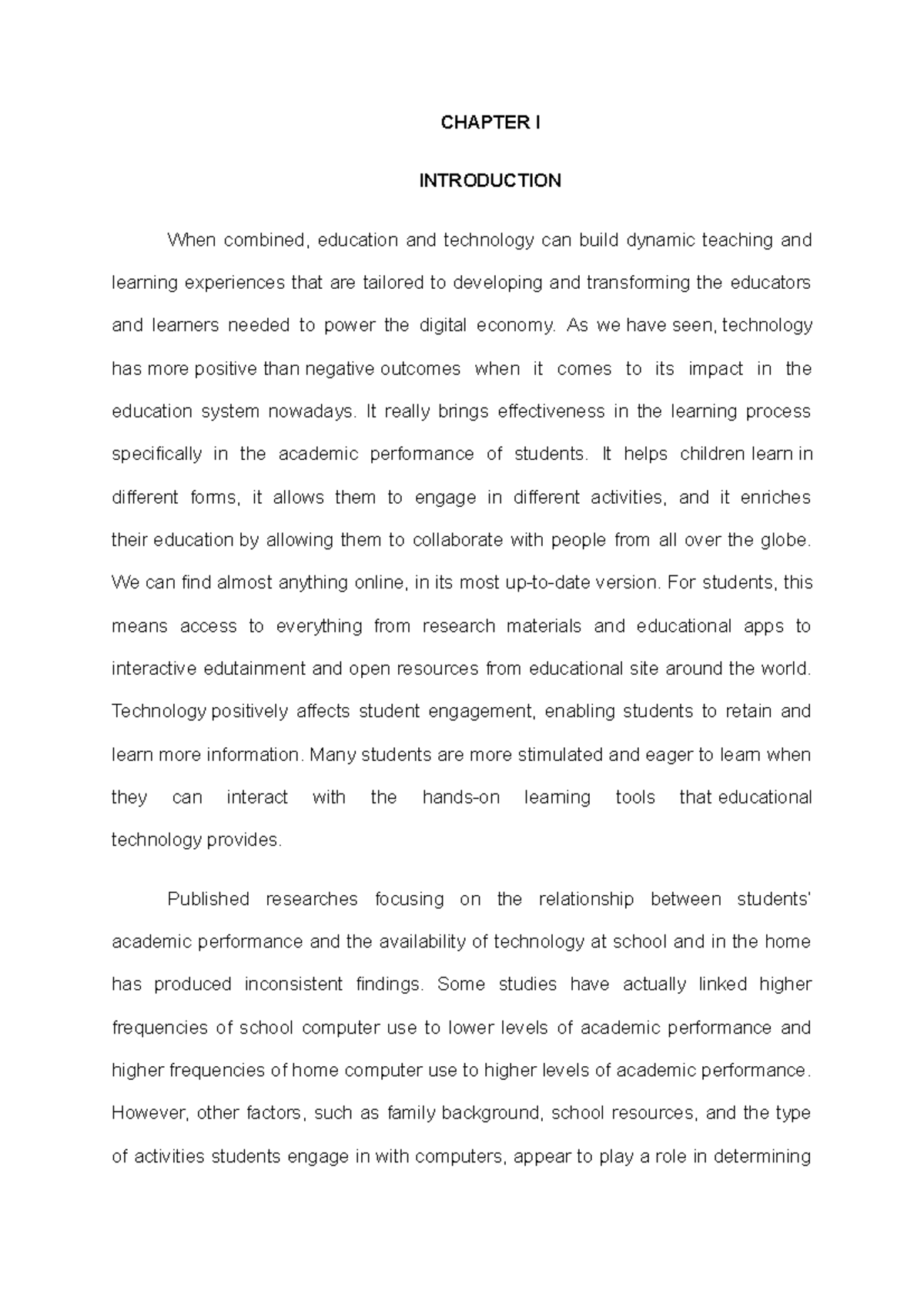 essay for practical research