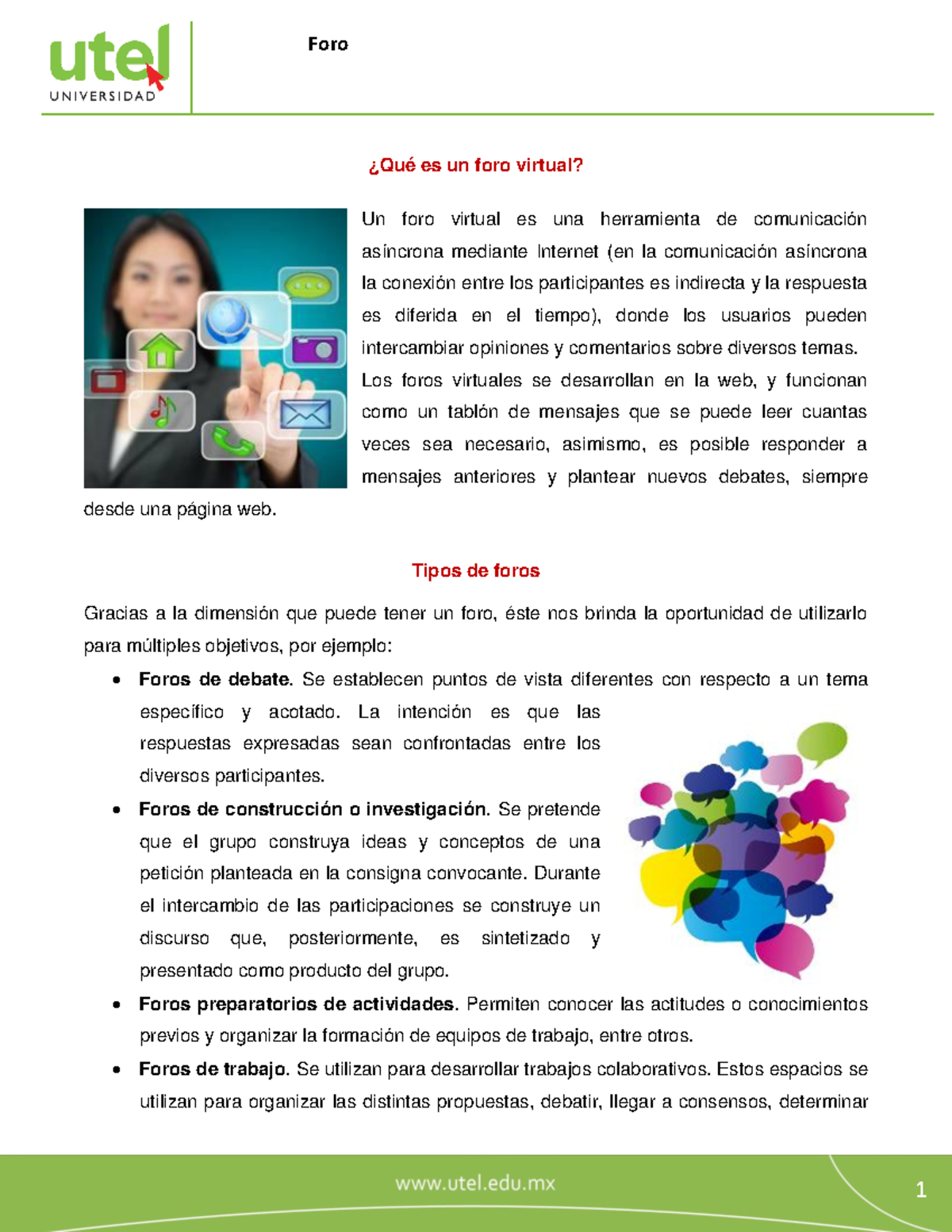 Foro - ‎ ‎ ‎ ‎ ‎ ‎ ‎ ‎ - Foro 1 ¿Qué es un foro virtual? Un foro ...
