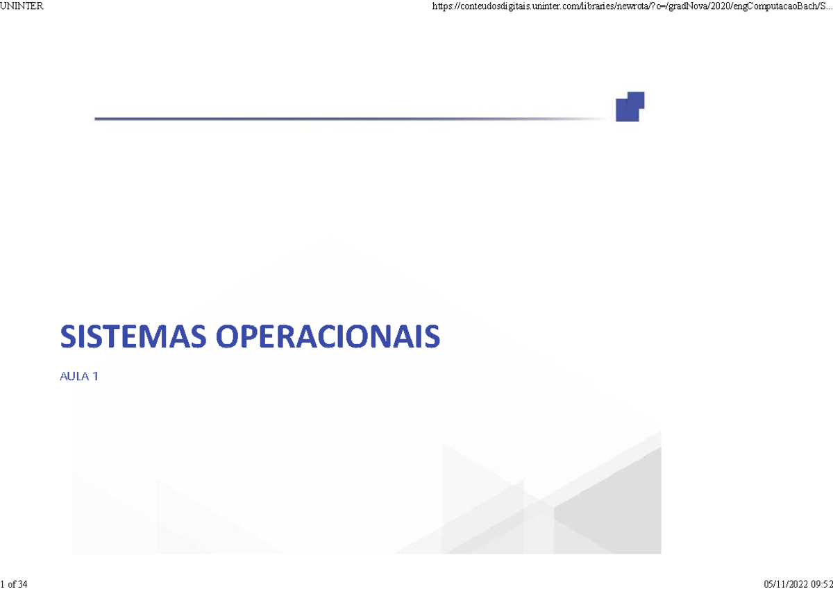 Sistemasoperacionais 1 - SISTEMAS OPERACIONAIS AULA 1 Prof. André ...