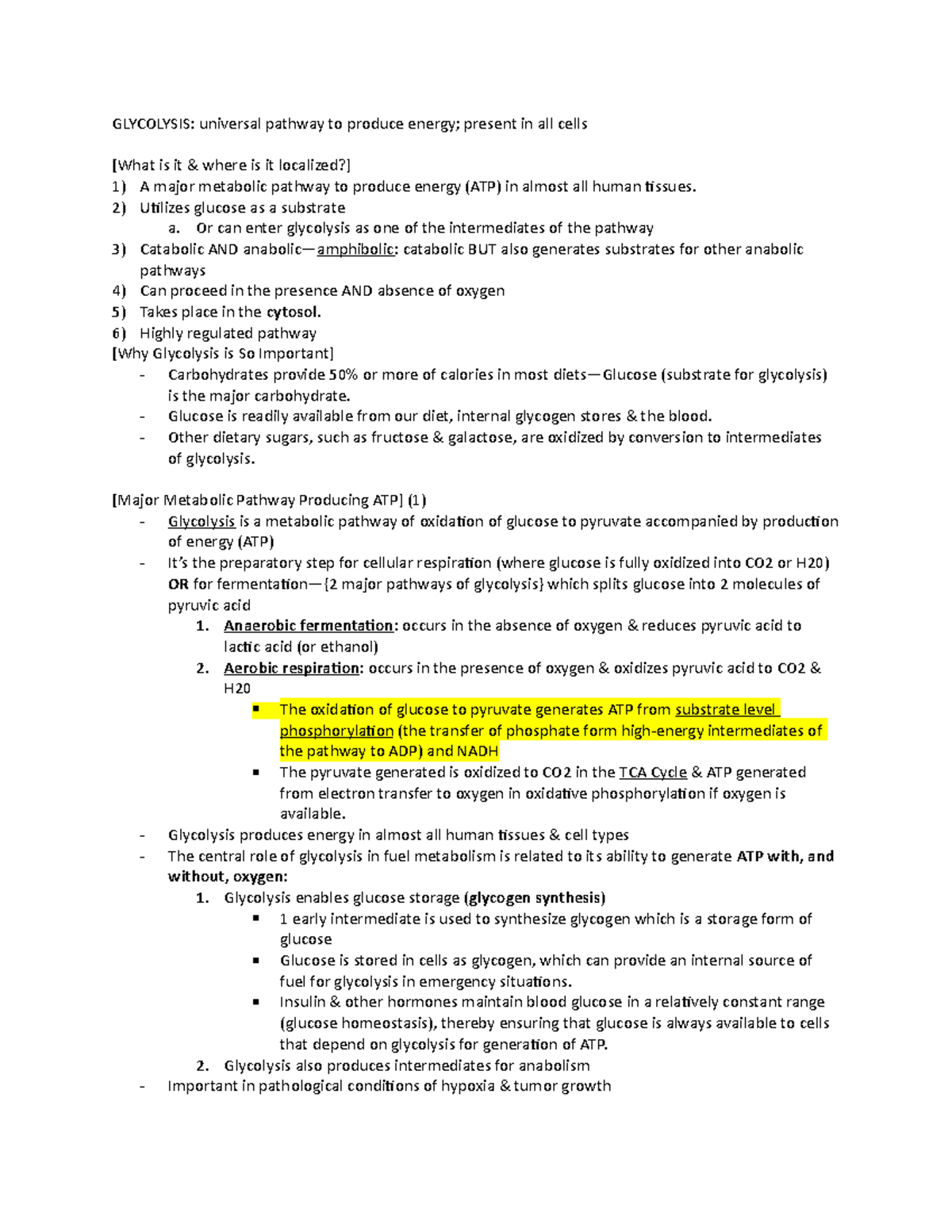 exam-ii-glycolysis-glycolysis-universal-pathway-to-produce-energy