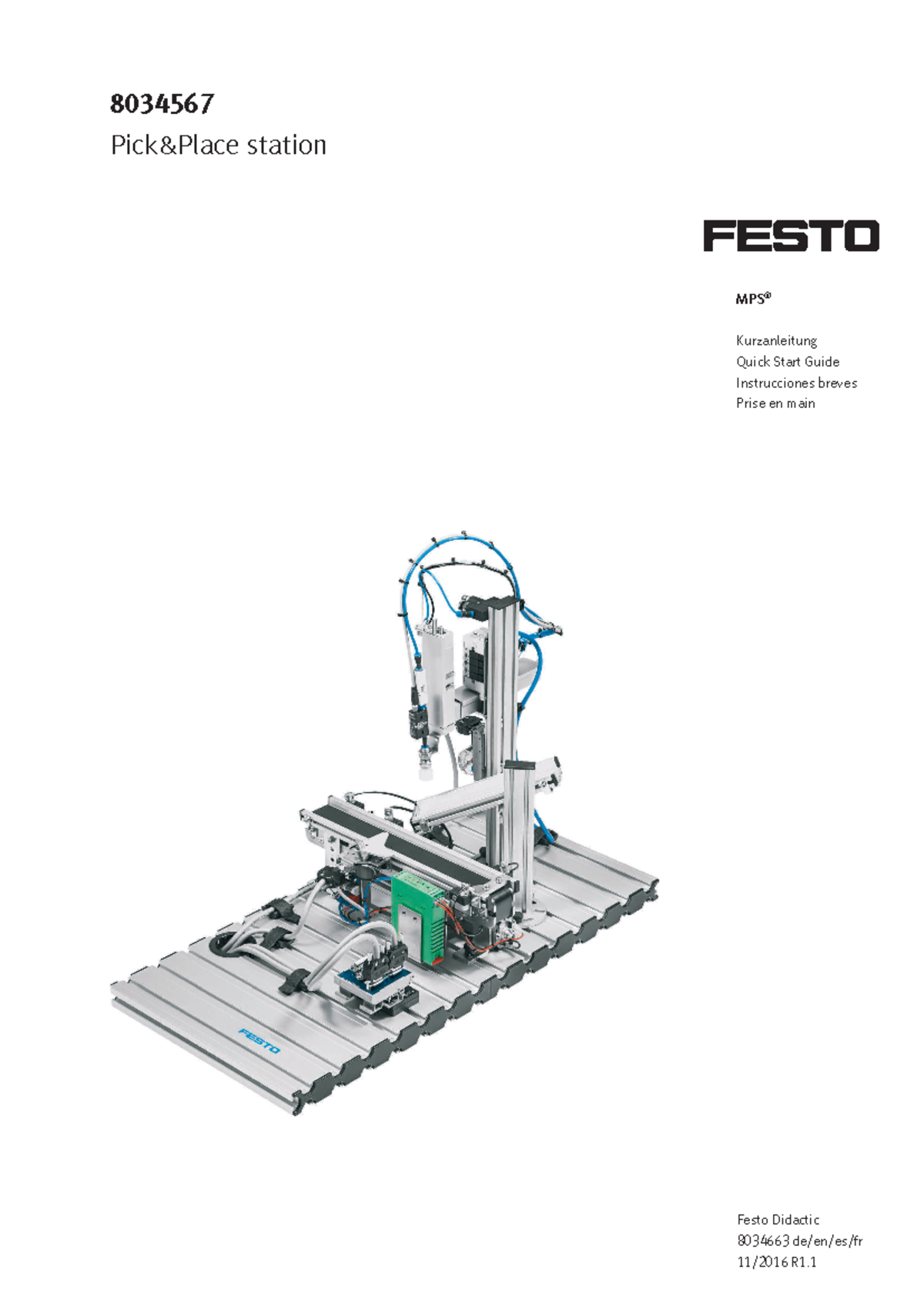 Manual 4 - Festo Didactic 8034663 de/en/es/fr 11/2016 R1. 8034567 Pick ...