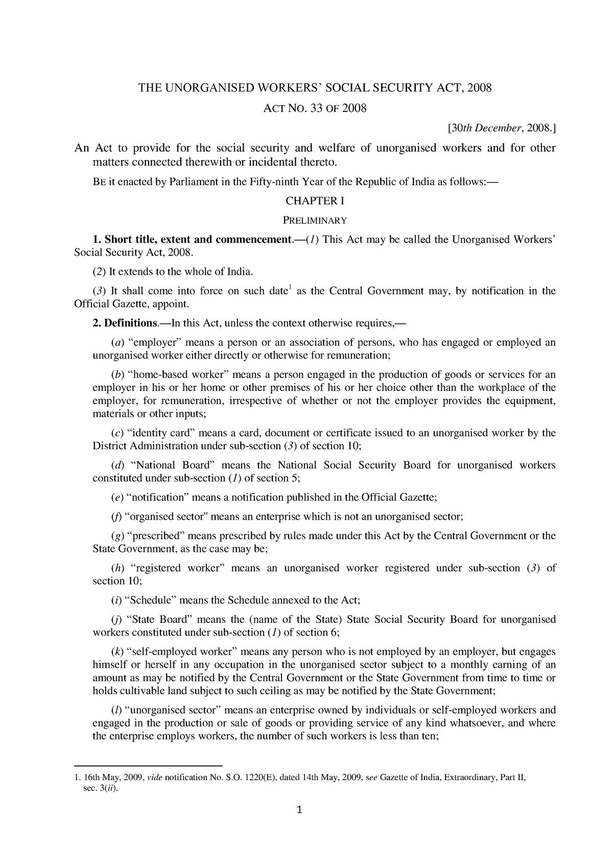 a2008-33-document-the-unorganised-workers-social-security-act