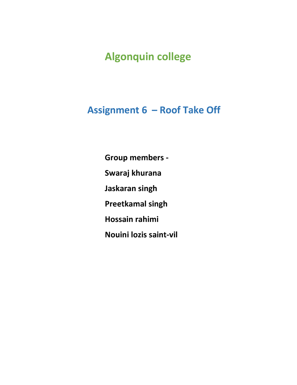 algonquin college late assignment policy