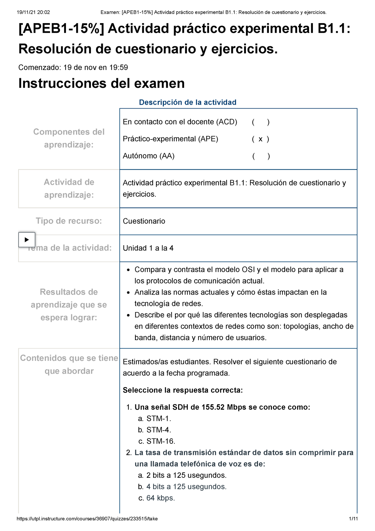 Examen [APEB 1-15%] Actividad Práctico Experimental B1.1 Resolución De ...