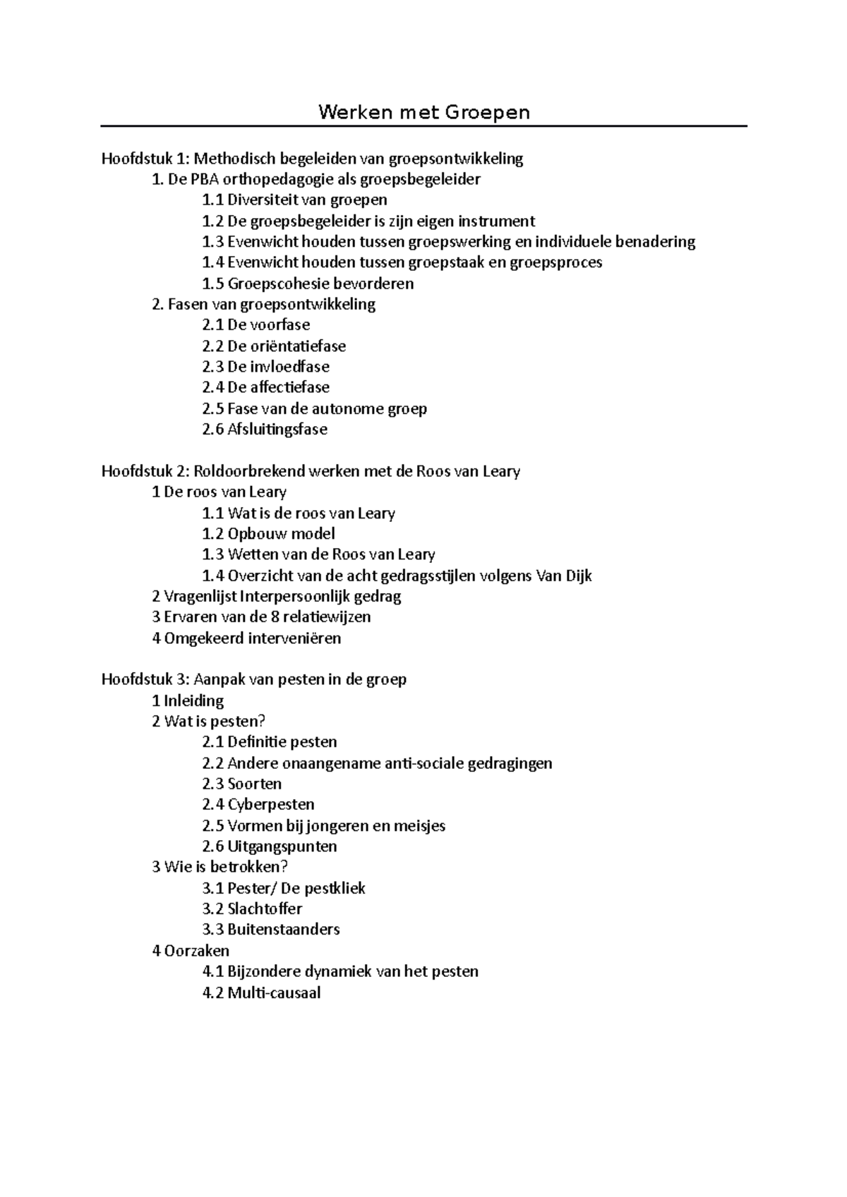 Samenvatting Werken Met Groepen - Werken Met Groepen Hoofdstuk 1 ...