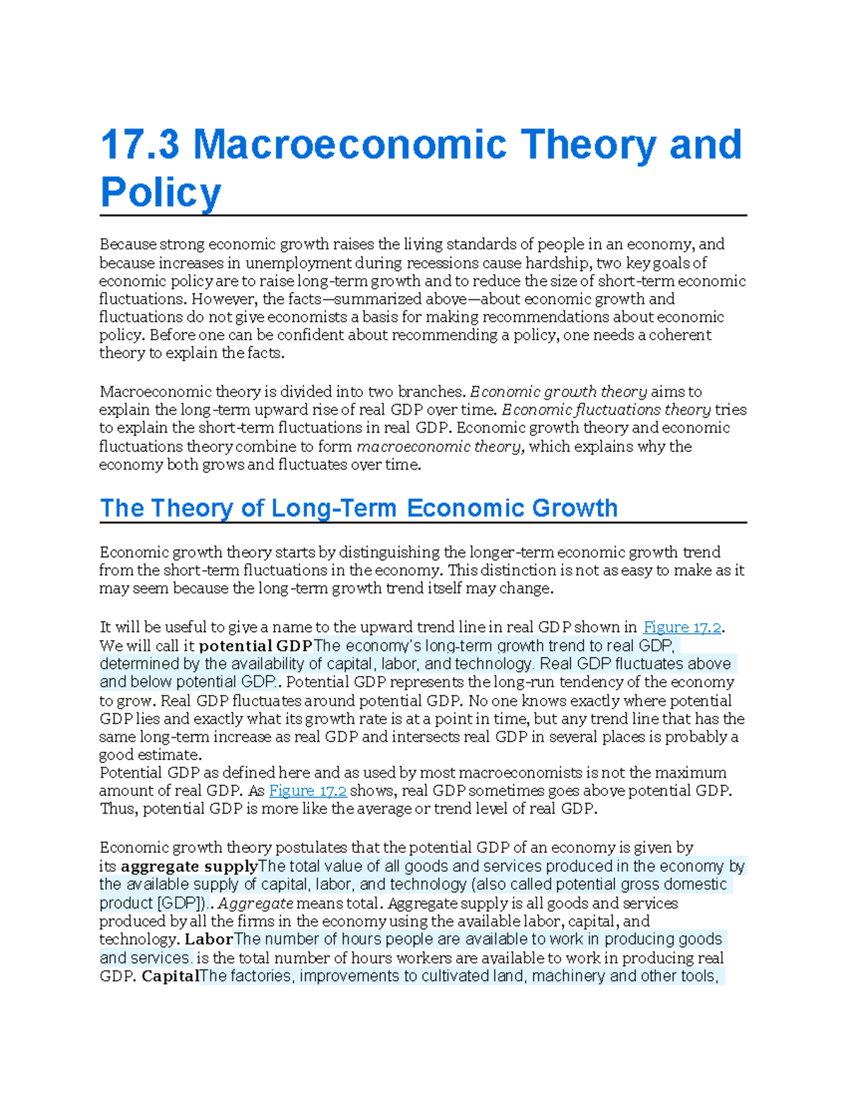 17.3 Macroeconomic Theory And Policy - 17 Macroeconomic Theory And ...