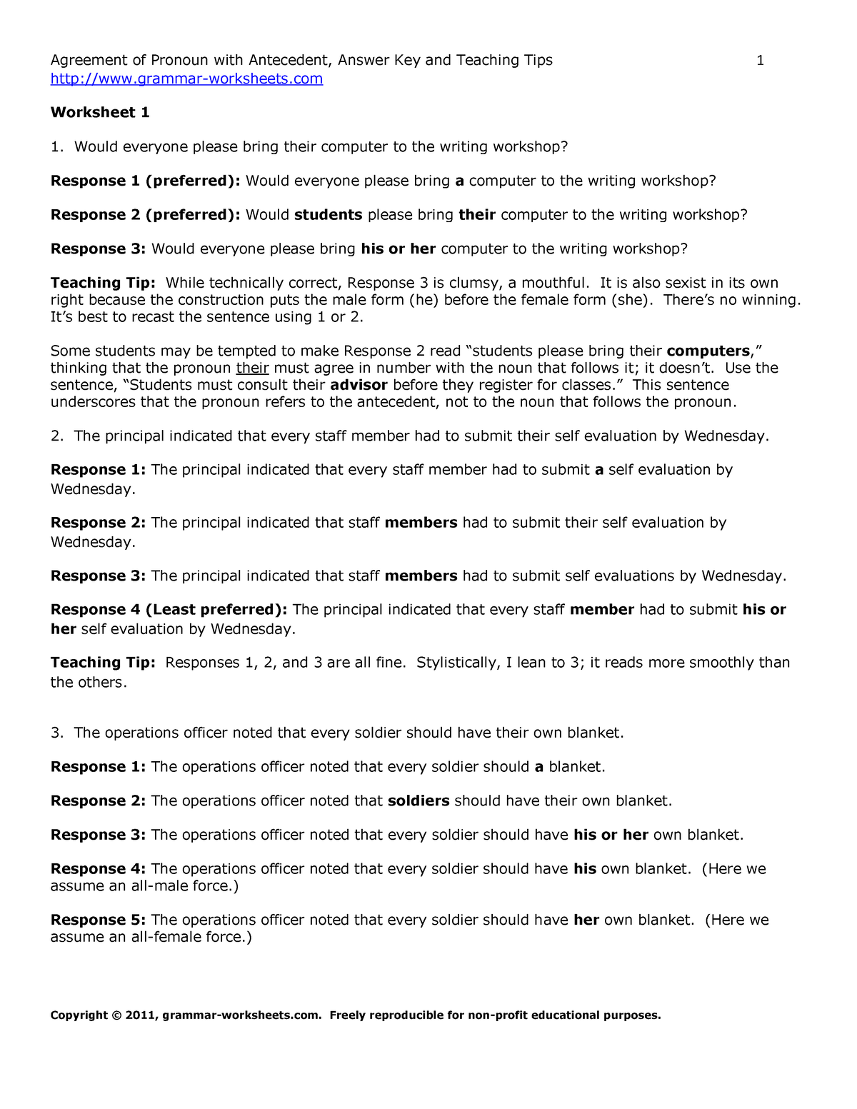 Lesson.Agreement.Pronoun.Antecedent English High School Lesson g7 ...