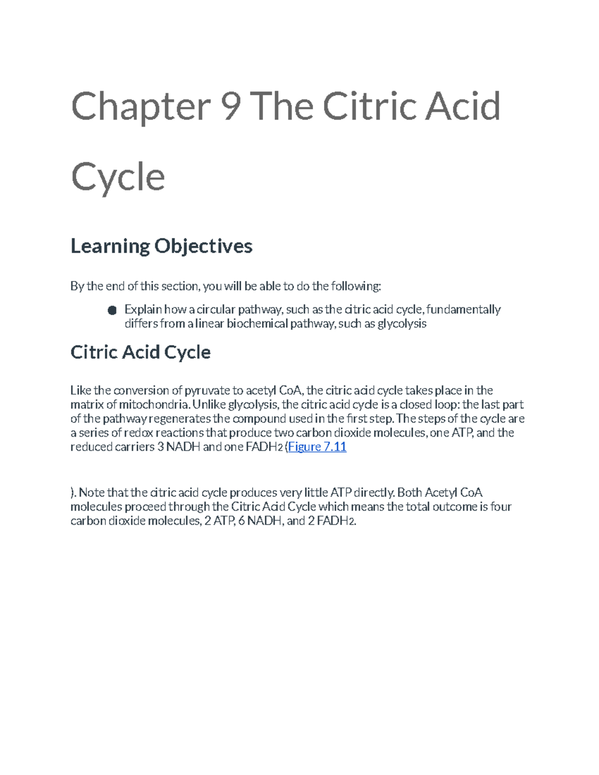 Chapter 9 The Citric Acid Cycle - Chapter 9 The Citric Acid Cycle ...
