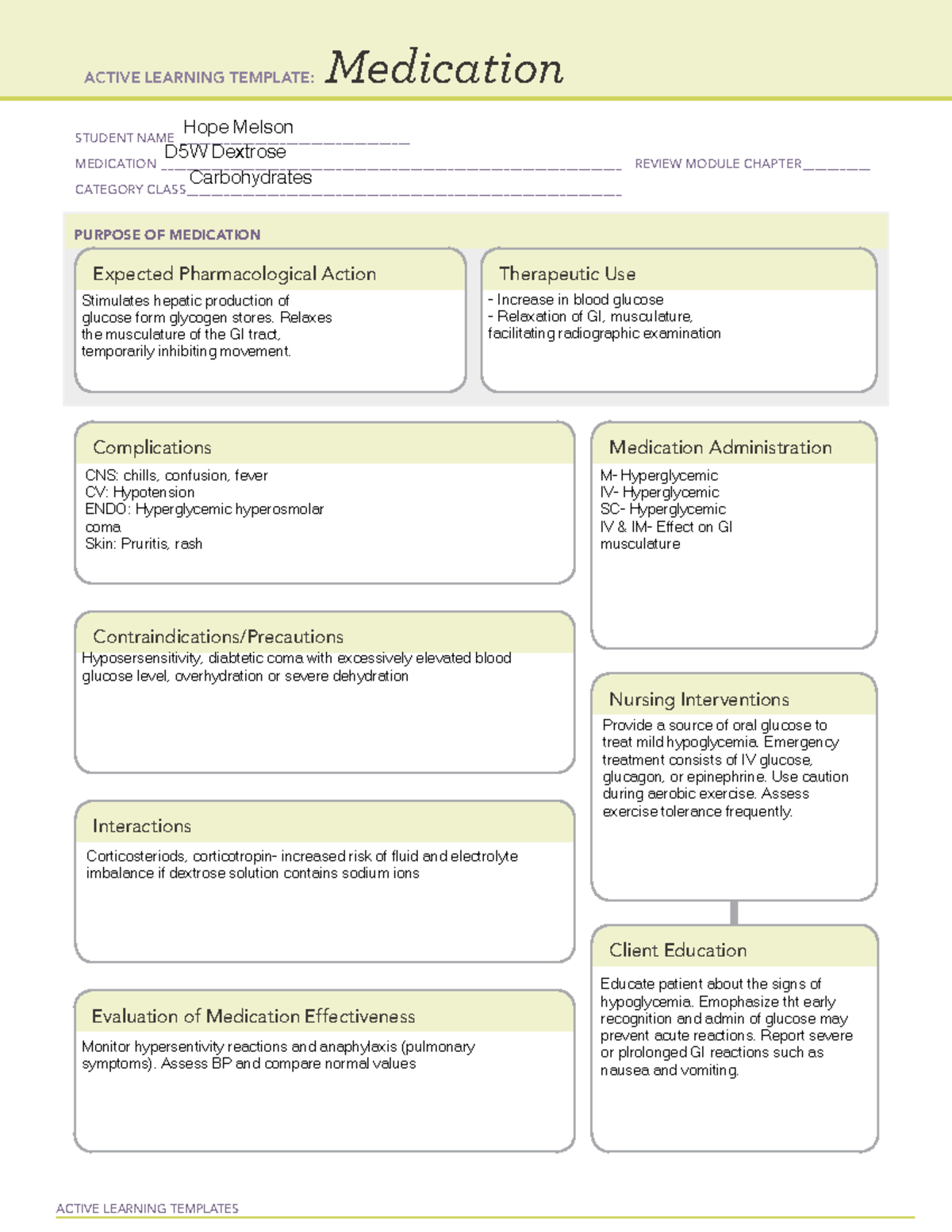 2022-ati-medication-template-dextrose-active-learning-templates-medication-student-name-studocu