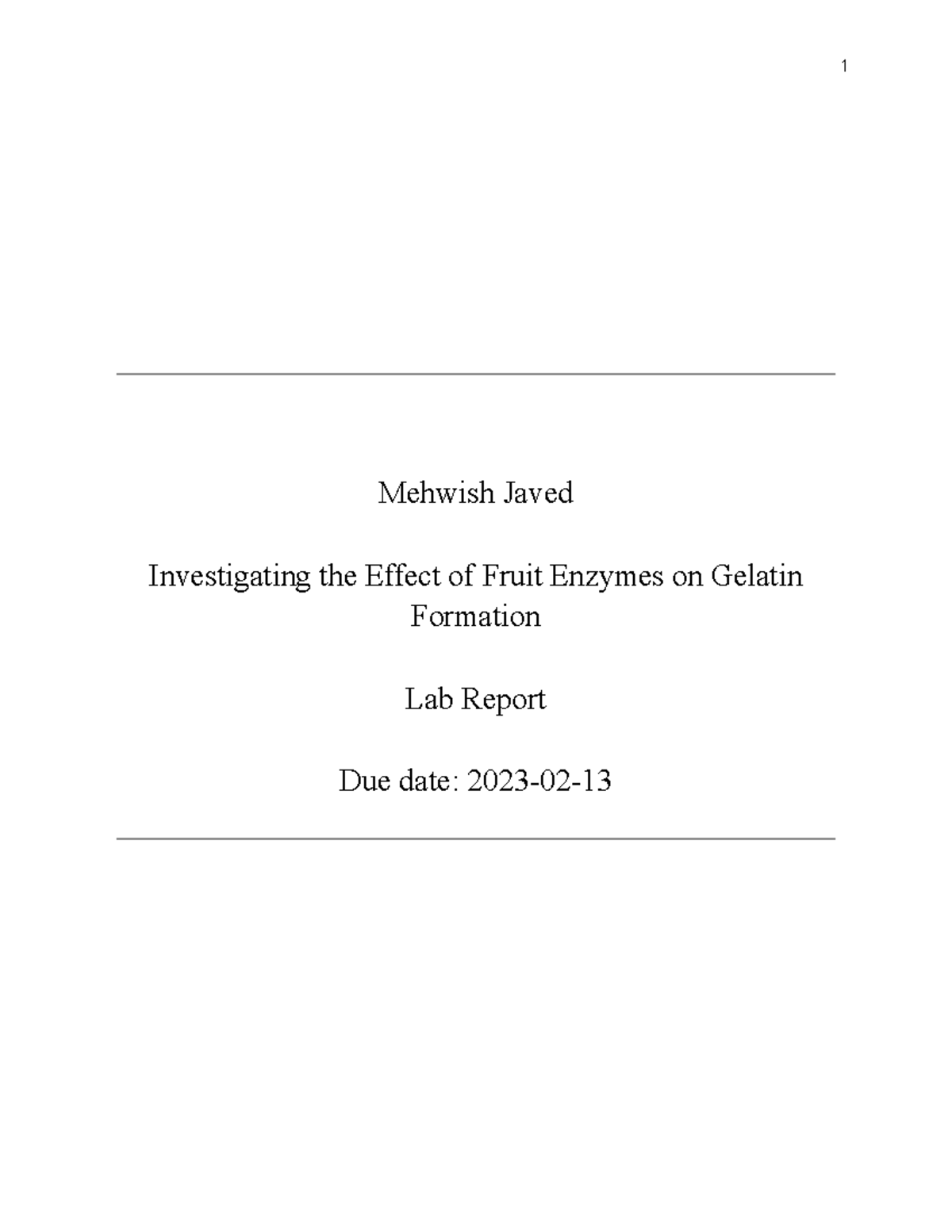 3.3 Assignment Lab activity - Enzymes in fruit - Mehwish Javed ...