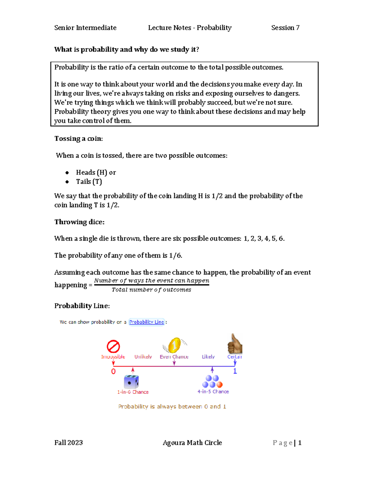 Fall2023 Senior Intermediate Session 7 Lecture Notes What is