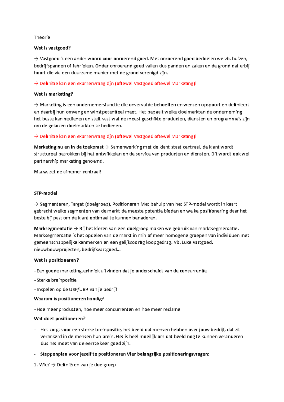Gastcollegesleerstofkennen Theorie Wat is vastgoed? → Vastgoed is
