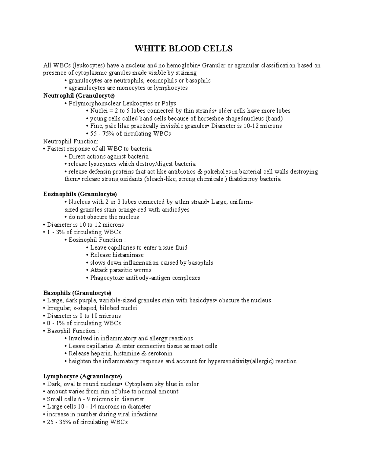 Wbc - Extracted from lectures and classes of Sir Mark Christian Dela ...