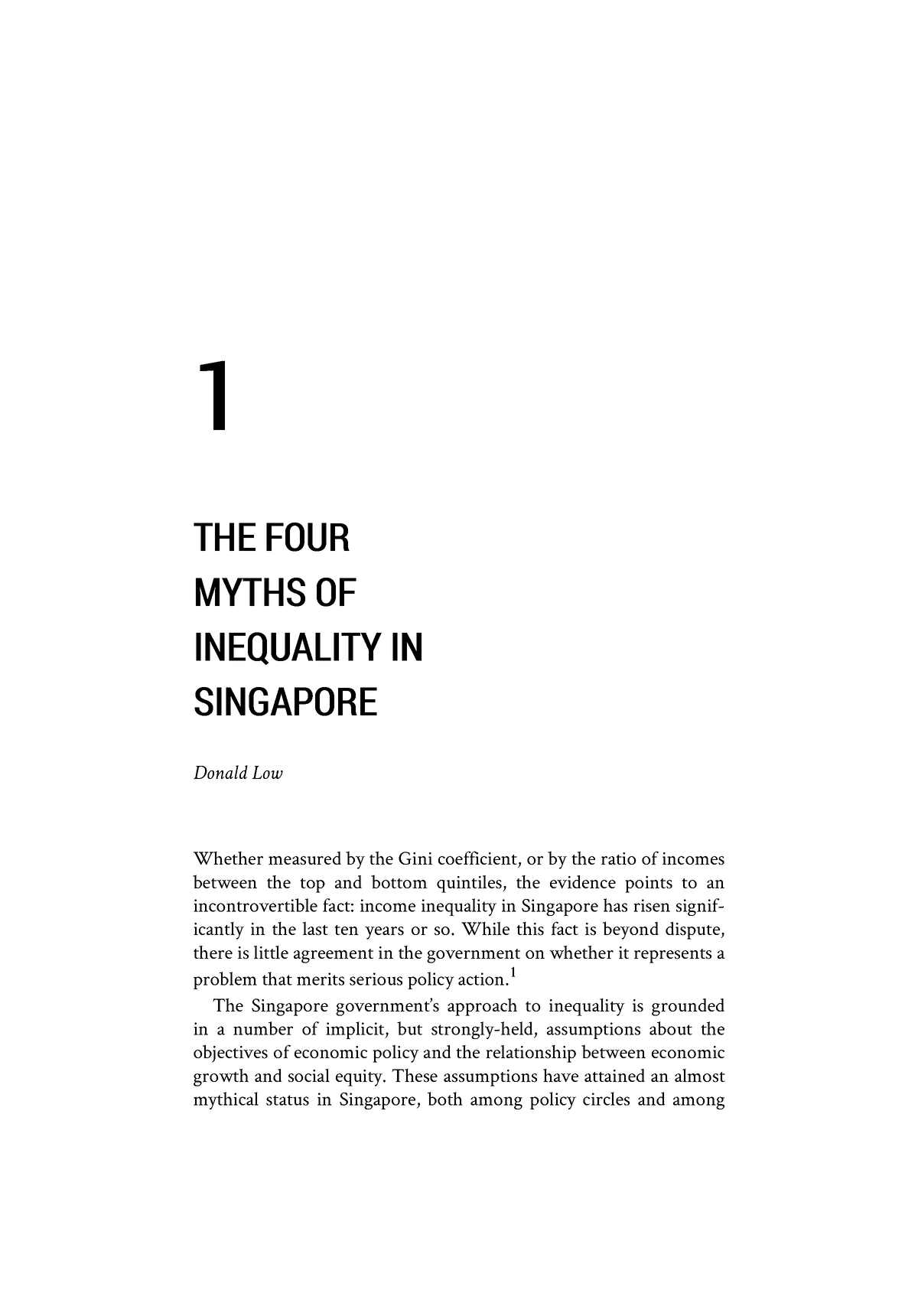 inequality in singapore essay